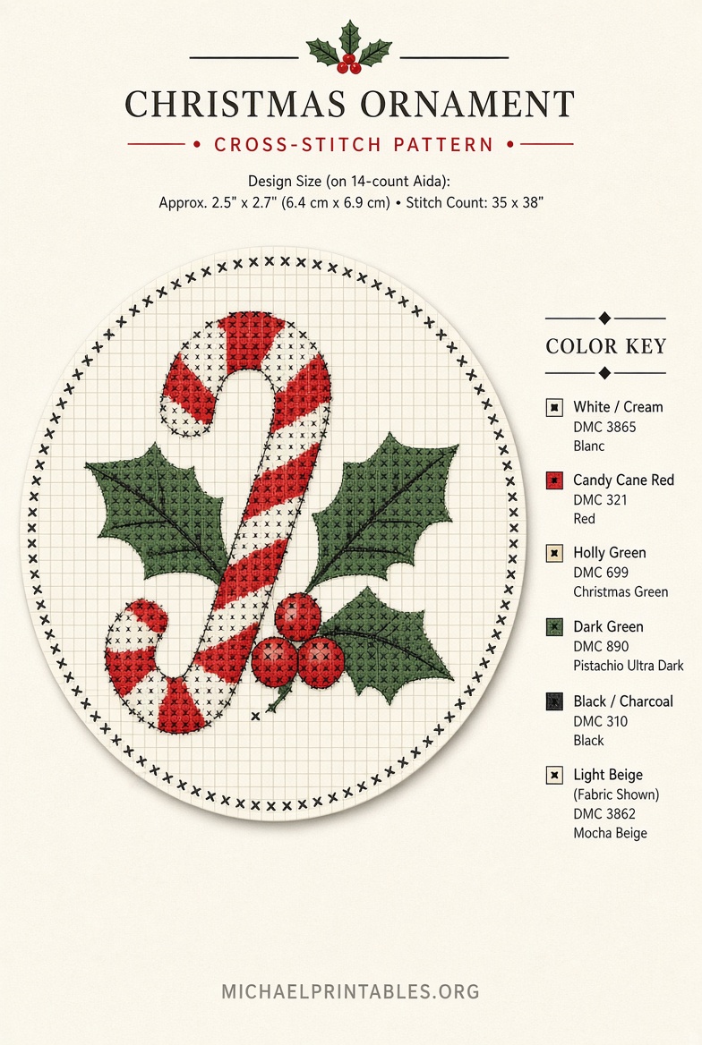 Free Printable Christmas Ornament Cross Stitch Patterns