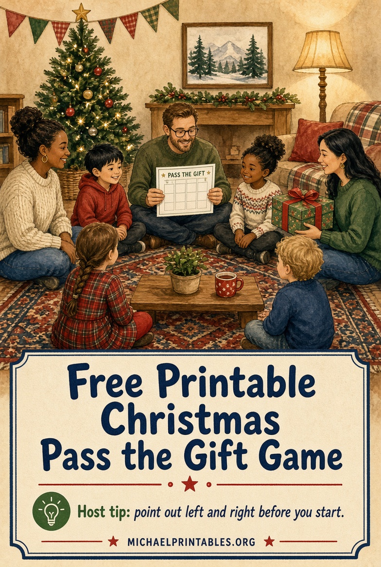Free Printable Christmas Pass the Gift Game