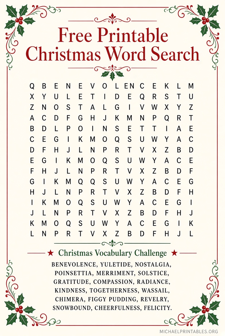 Free Printable Christmas Puzzles for Adults With Answers