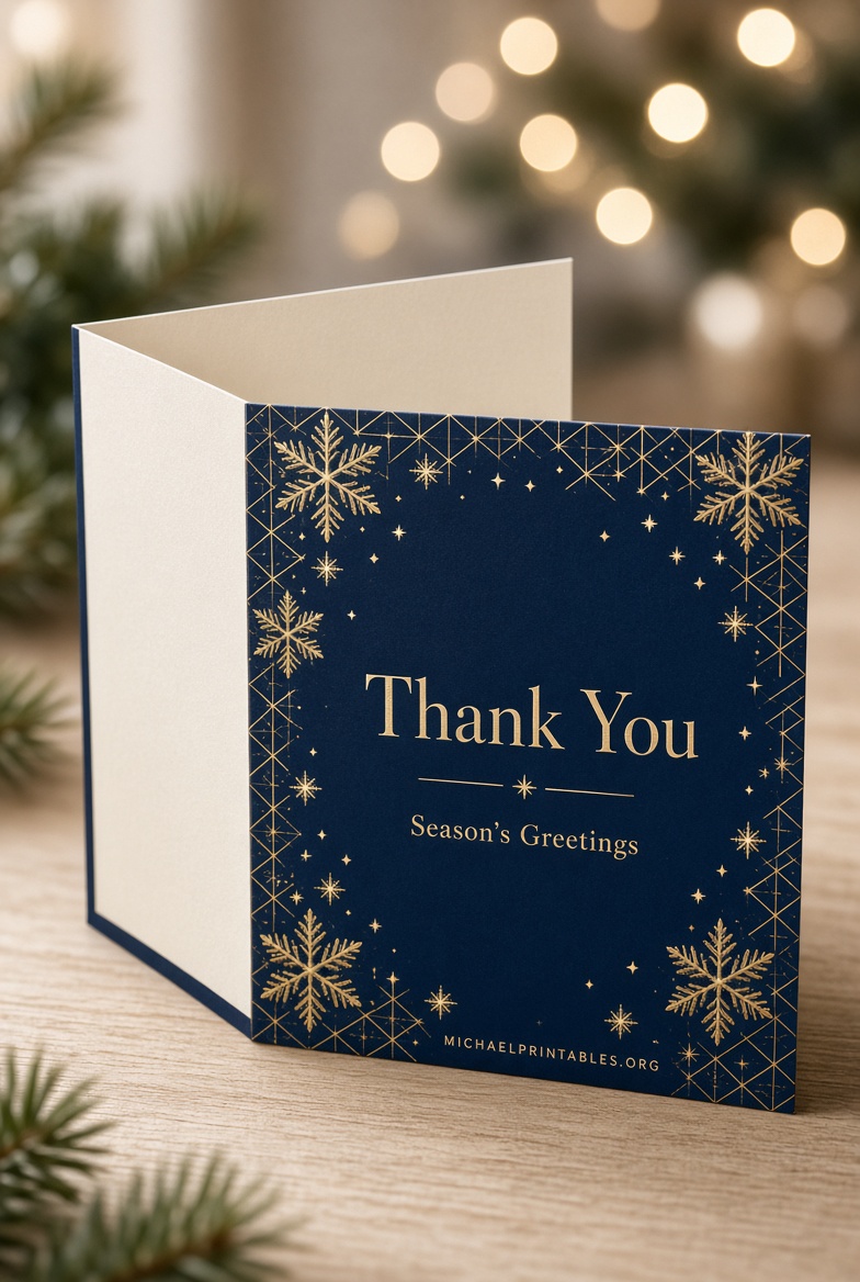 Free Printable Christmas Thank You Cards