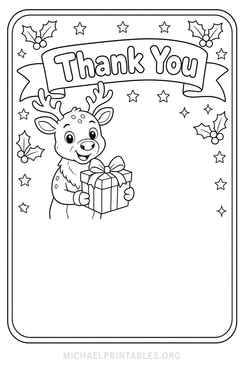 Free Printable Christmas Thank You Cards