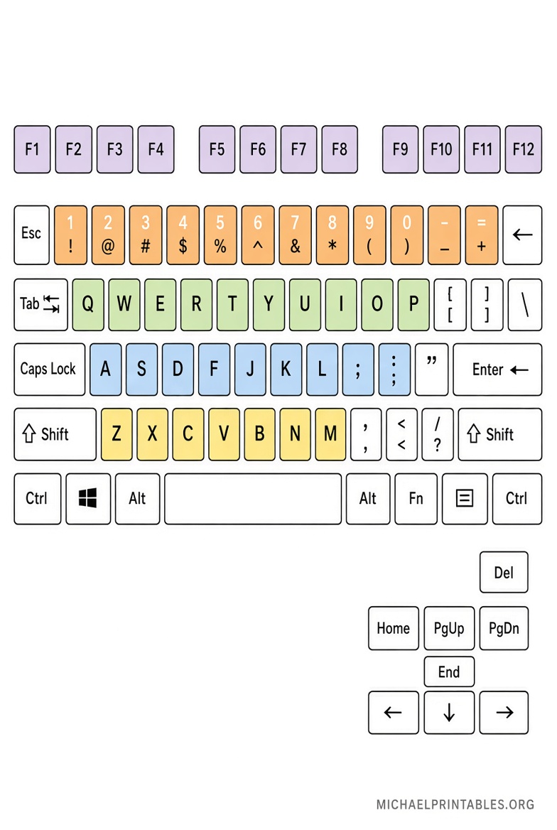 Free Printable Computer Keyboard Templates