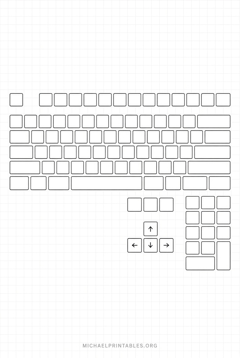 Free Printable Computer Keyboard Templates