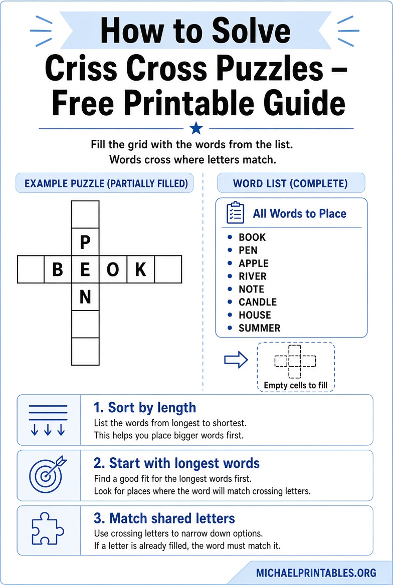 Free Printable Criss Cross Puzzles – Download PDFs