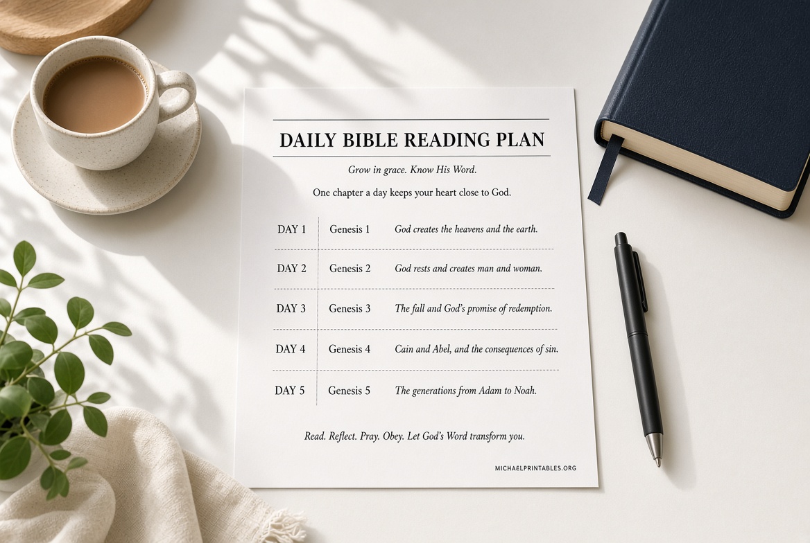 Free Printable Daily Bible Reading Plan