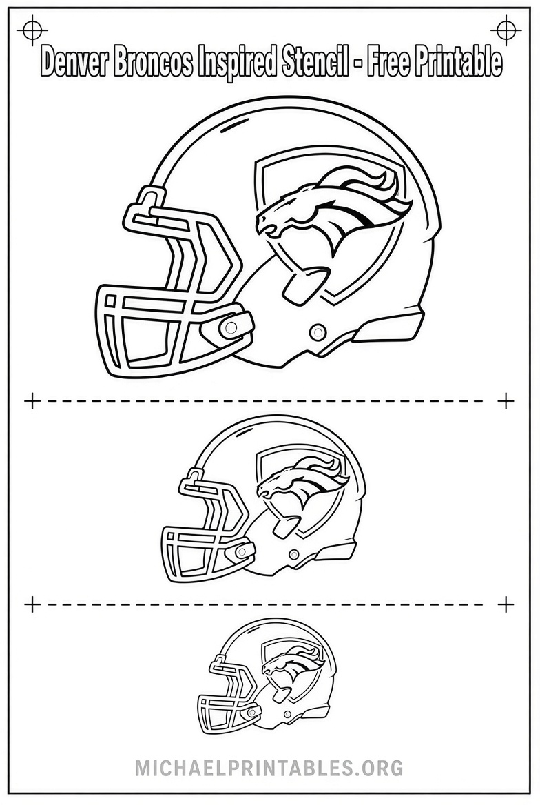 Free Printable Denver Broncos Stencil Guide