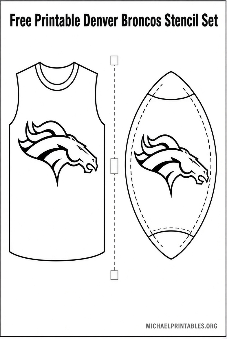 Free Printable Denver Broncos Stencil Guide