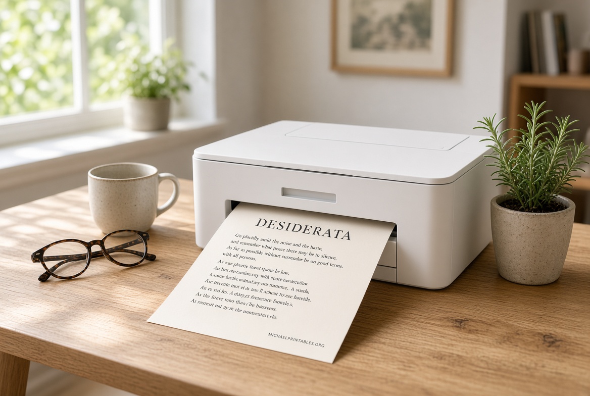 Free Printable Desiderata Poem PDF Download