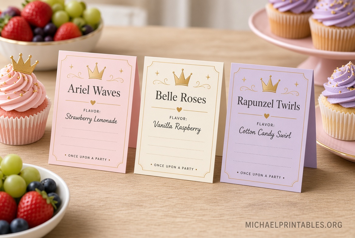 Free Printable Disney Princess Food Labels