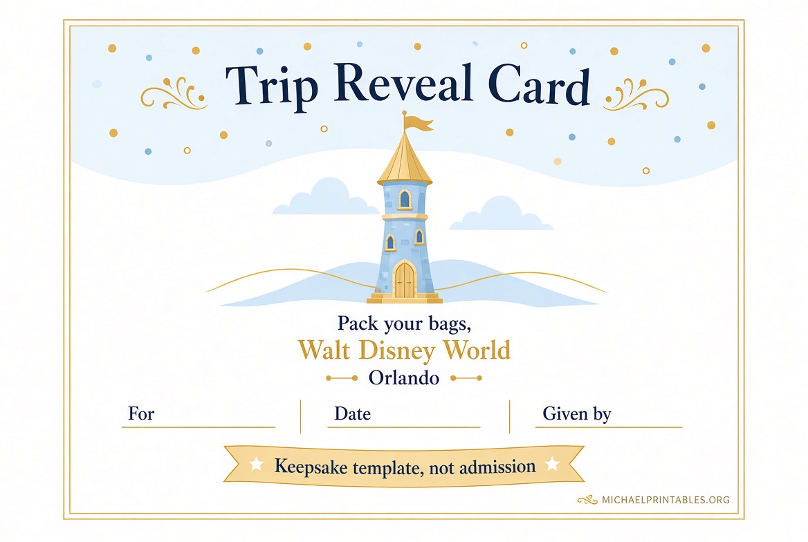 Free Printable Disney World Ticket Template
