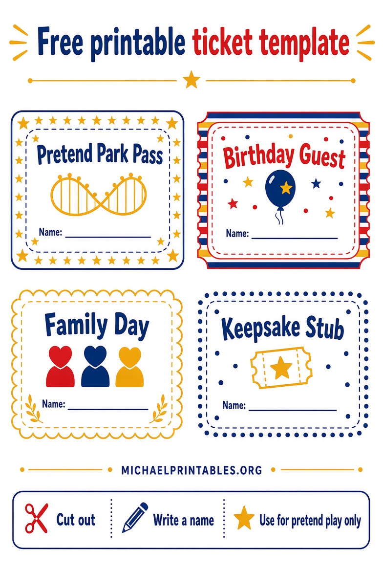 Free Printable Disneyland Ticket Template