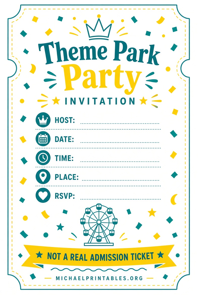 Free Printable Disneyland Ticket Template