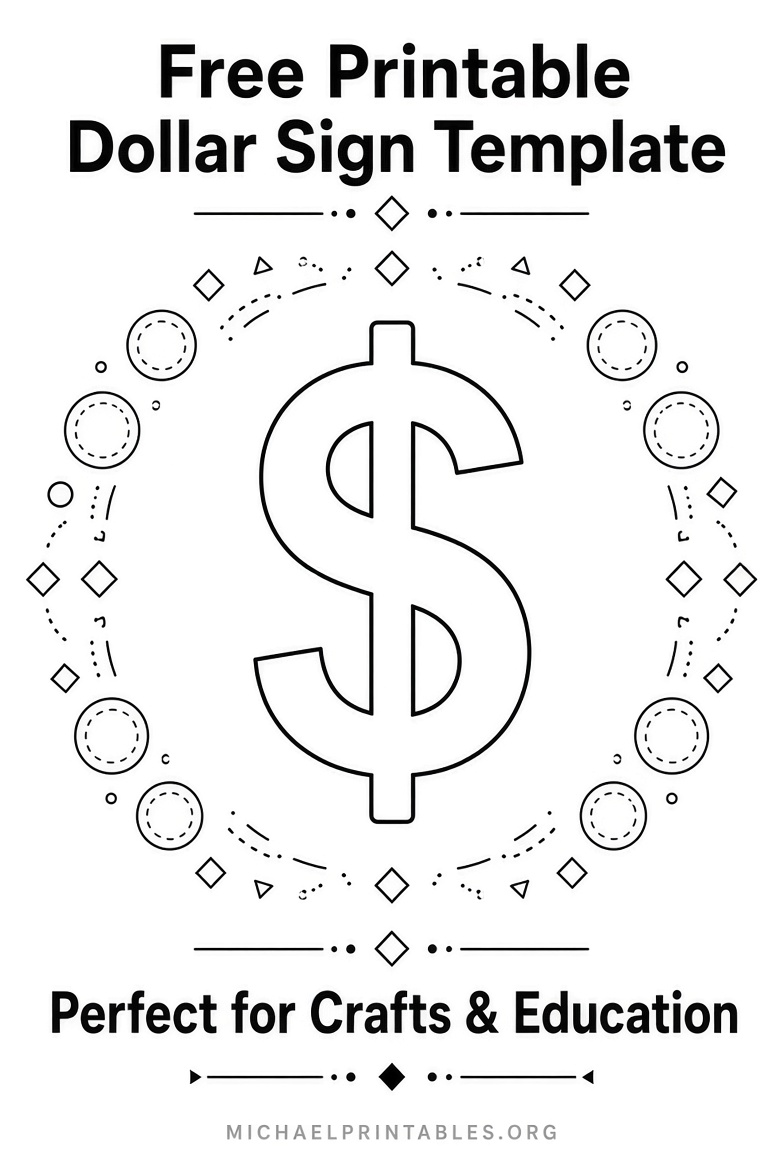 Free Printable Dollar Sign Template Downloads