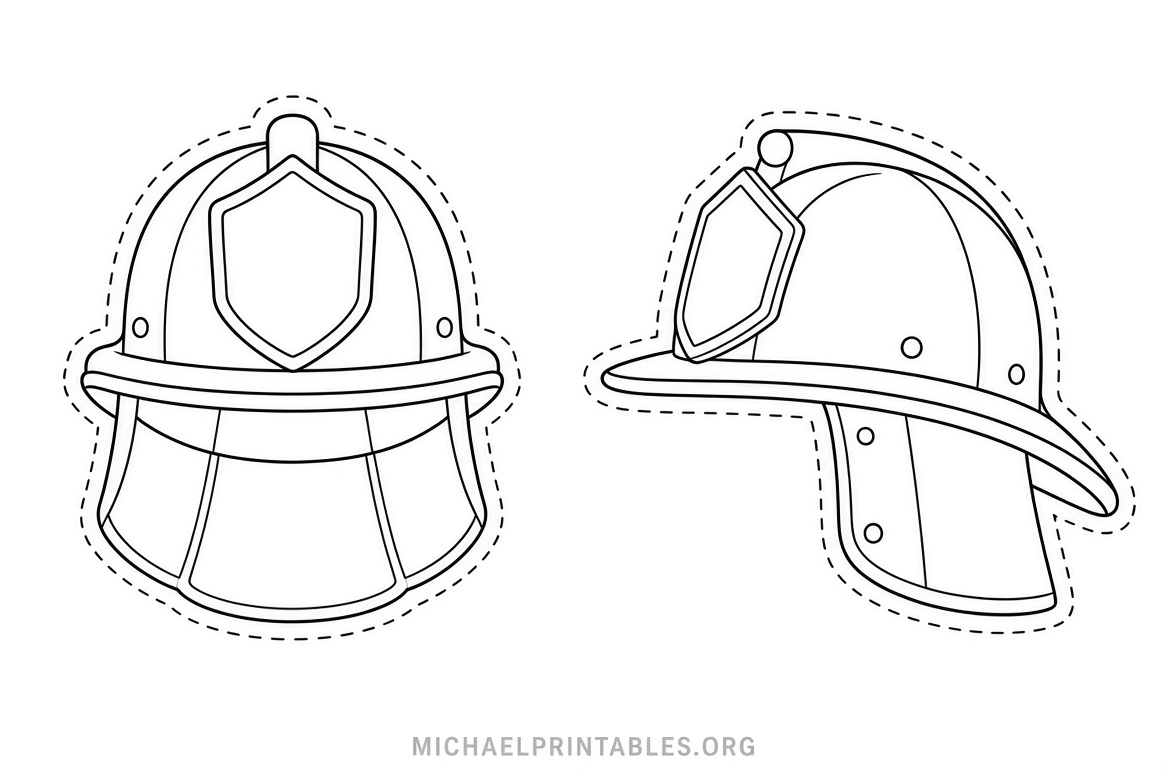 Free Printable Firefighter Hat Template for Kids