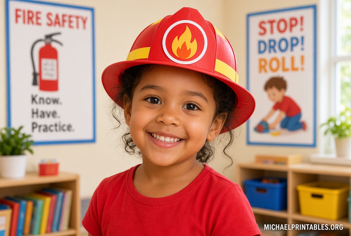 Free Printable Firefighter Hat Template for Kids