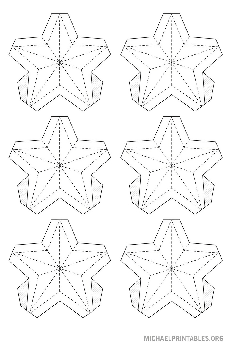 Free Printable Folded Star Template PDF Guide