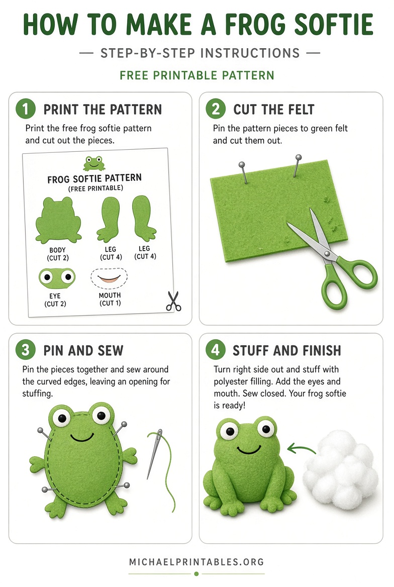 Free Printable Frog Sewing Pattern Guide