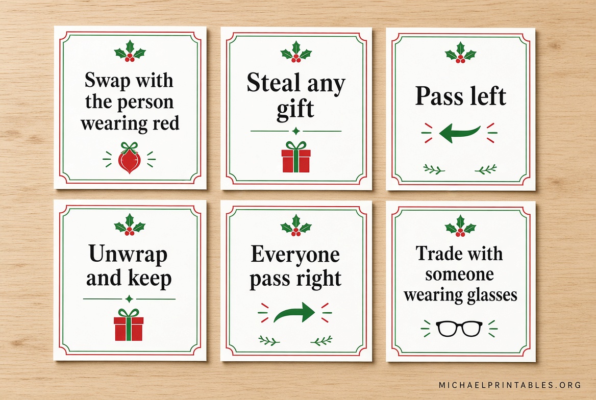 Free Printable Gift Exchange Cards