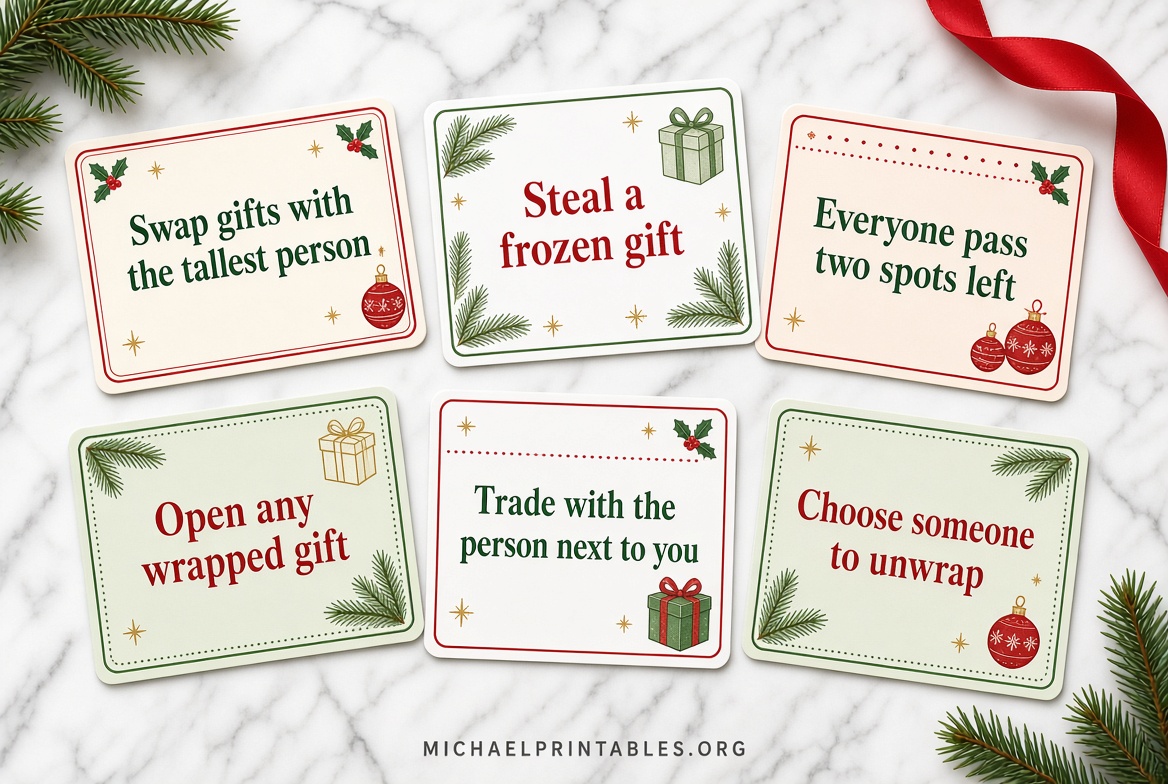 Free Printable Gift Exchange Cards