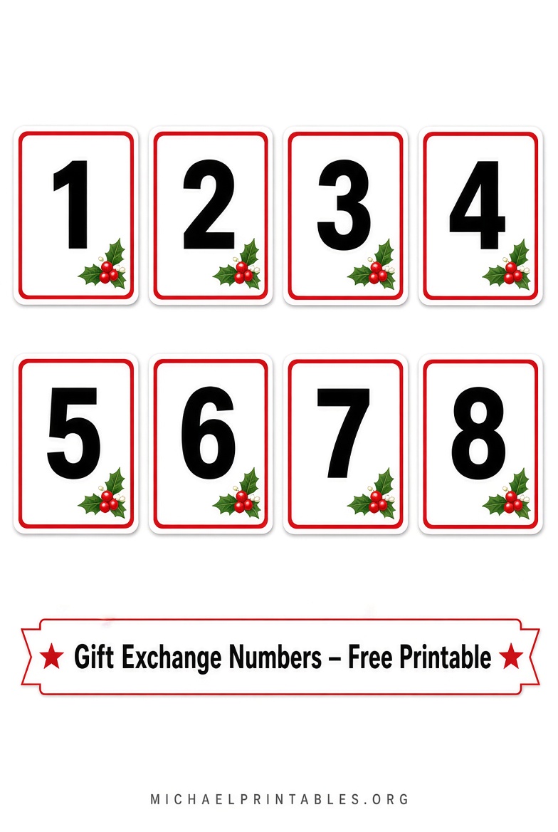 Free Printable Gift Exchange Cards
