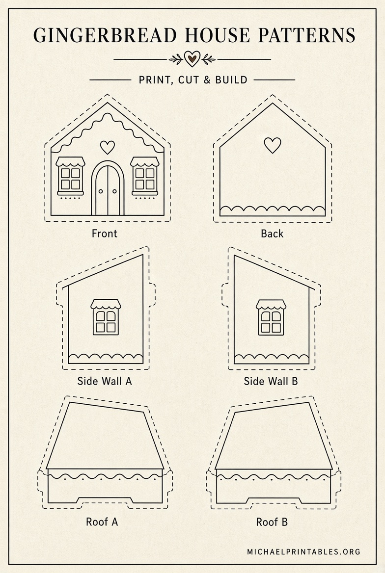 Free Printable Gingerbread House Patterns
