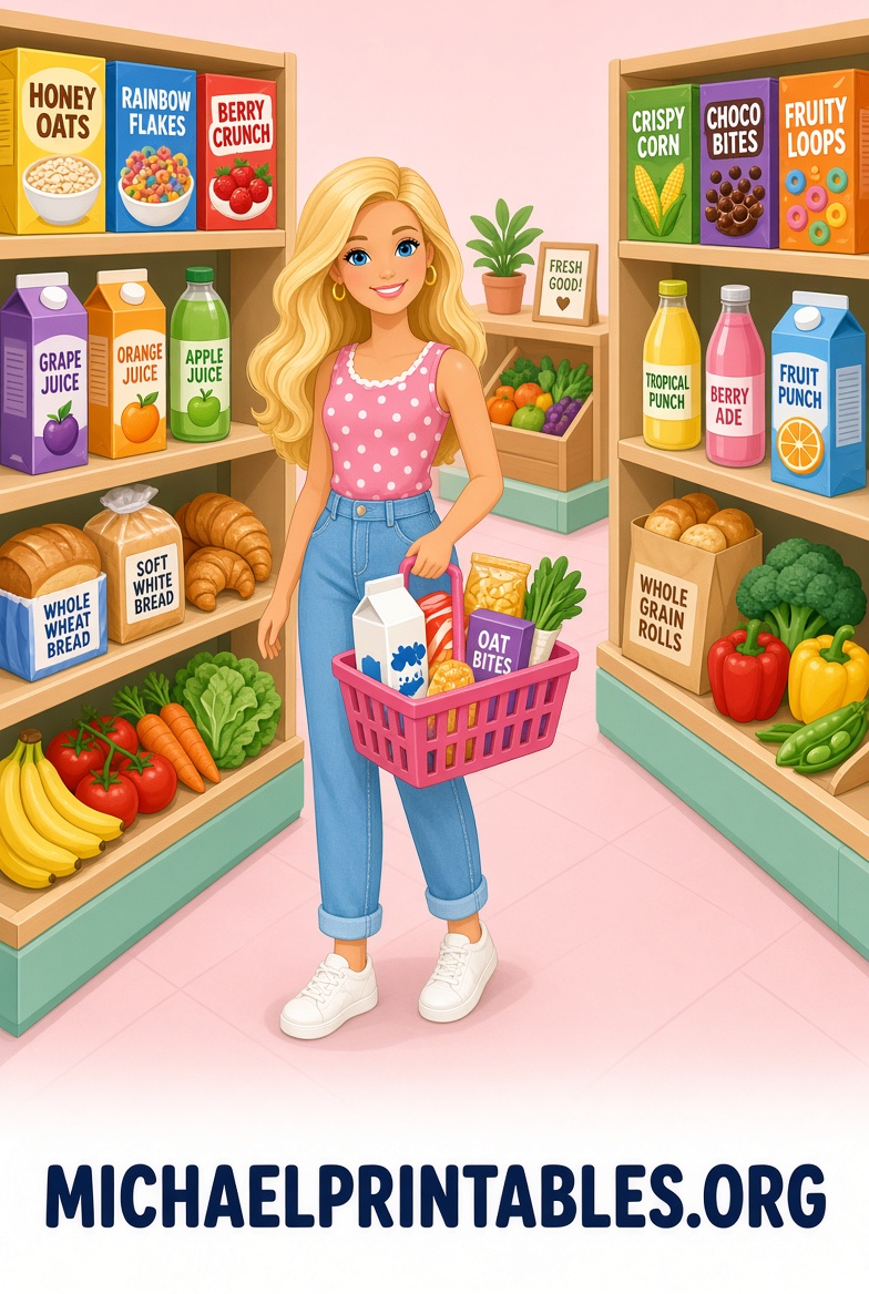 Free Printable Grocery Store Barbie Food Printables