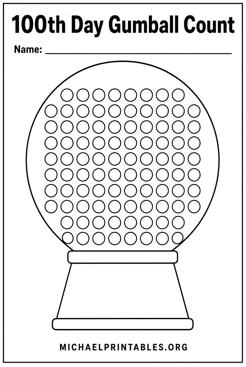 Free Printable Gumball Machine Template