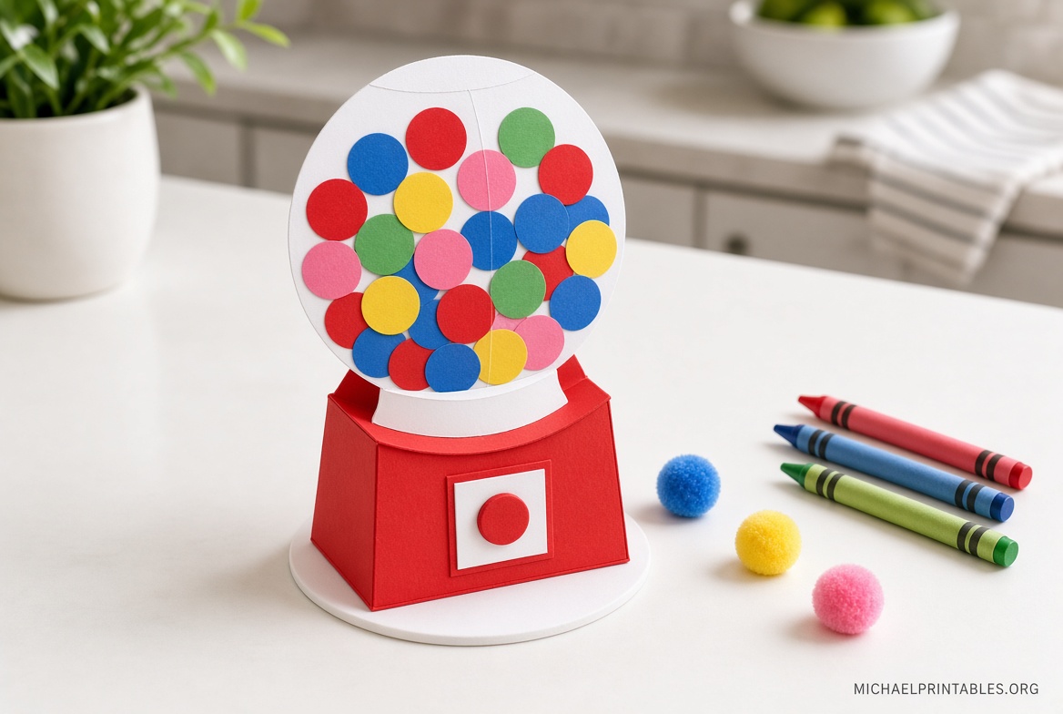 Free Printable Gumball Machine Template