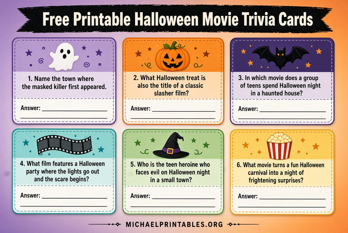 Free Printable Halloween Movie Trivia Q&A