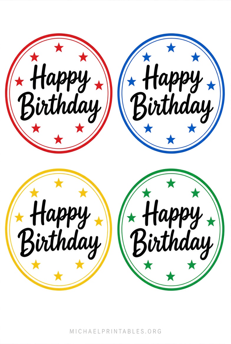 Free Printable Happy Birthday Cake Toppers