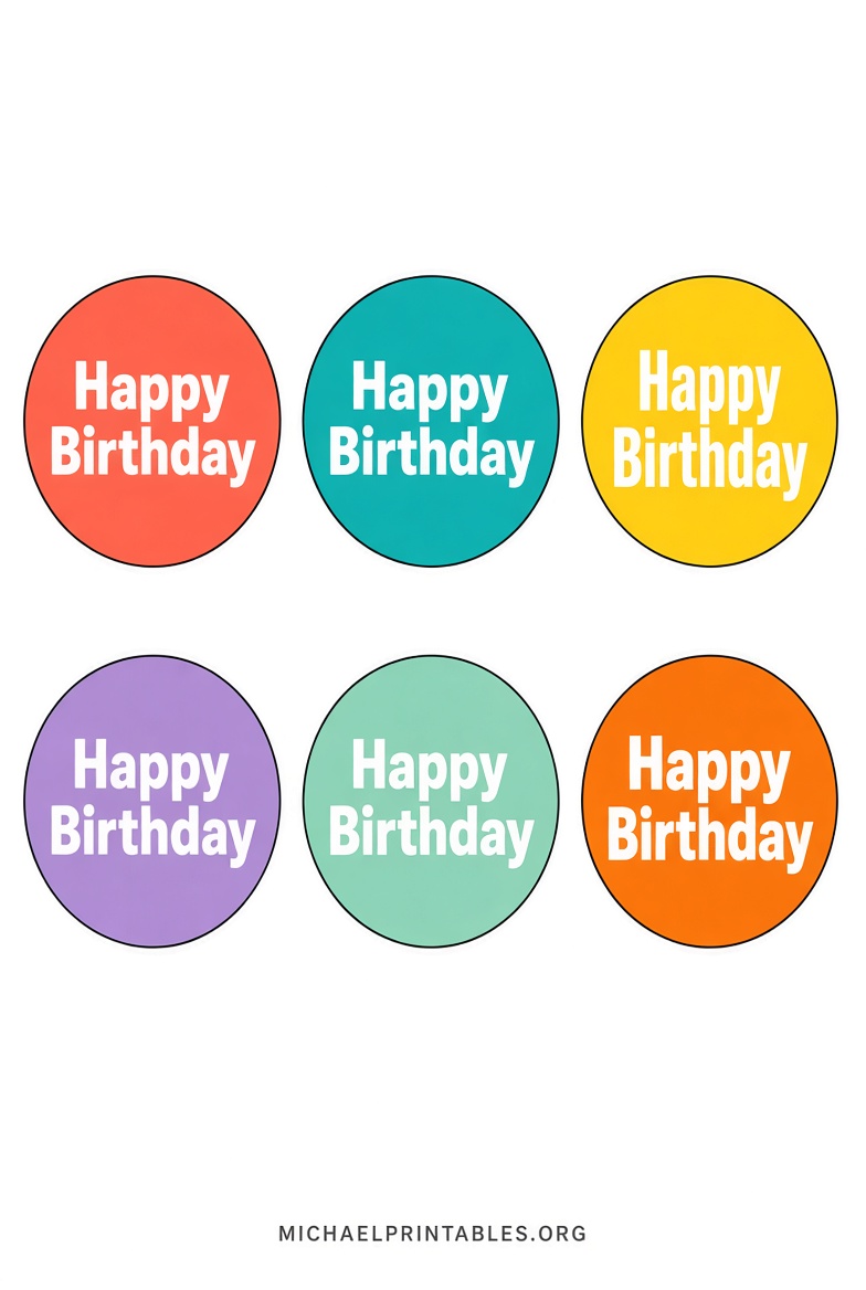 Free Printable Happy Birthday Cake Toppers