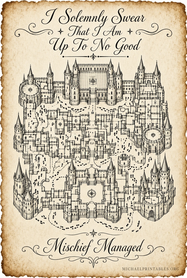 Free Printable Harry Potter Marauder’s Map