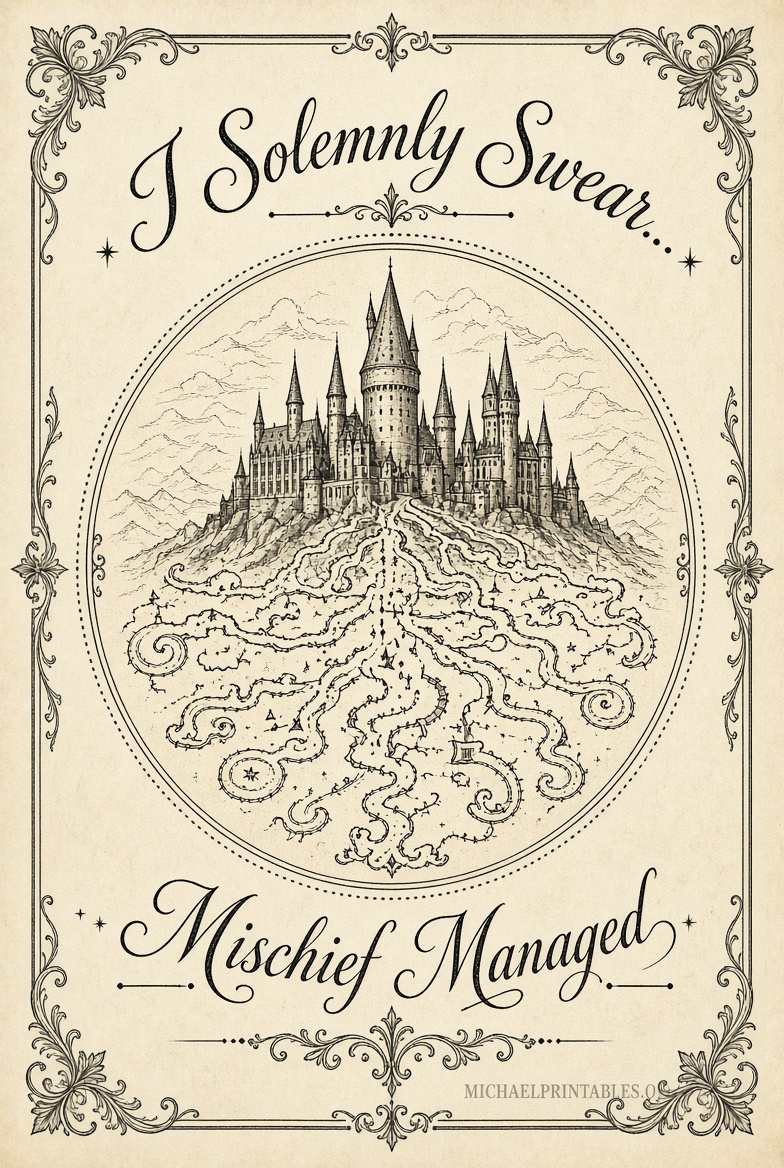 Free Printable Harry Potter Marauder’s Map