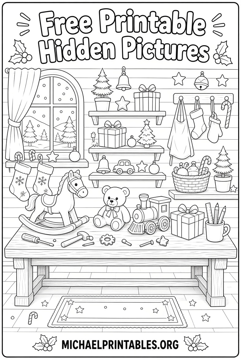 Free Printable Hidden Pictures for Christmas