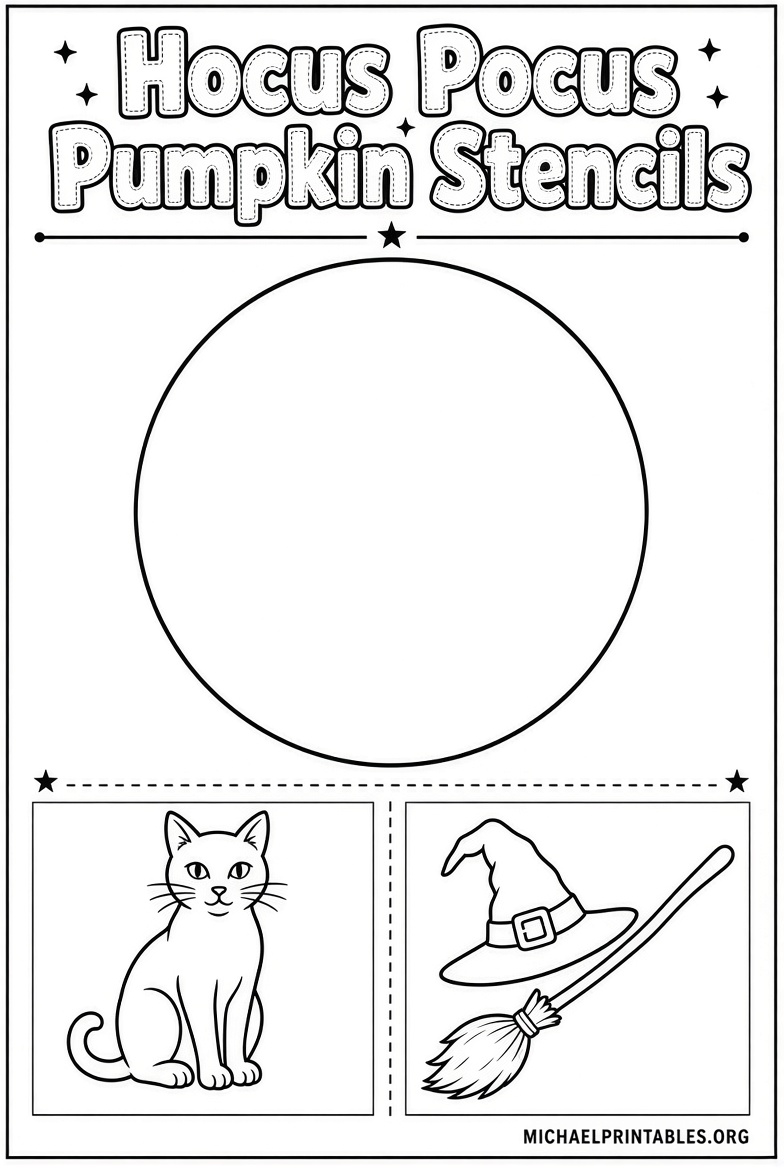 Free Printable Hocus Pocus Pumpkin Carving Stencils