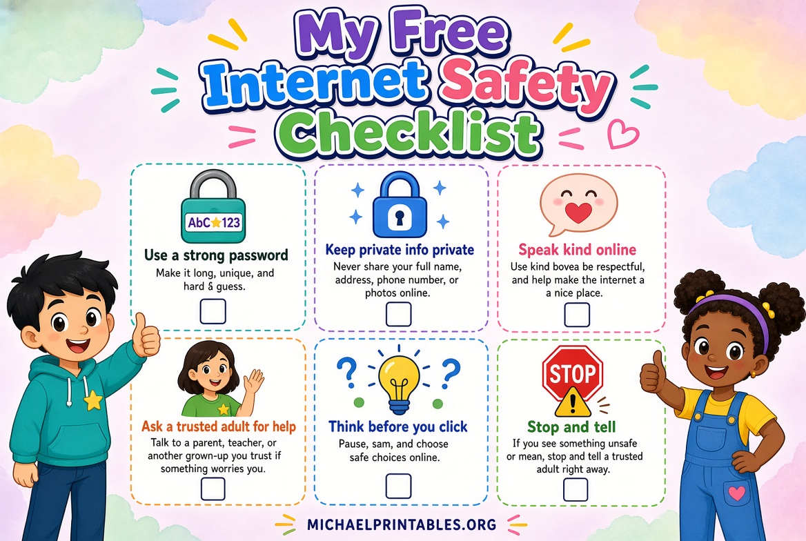 Free Printable Internet Safety Worksheets