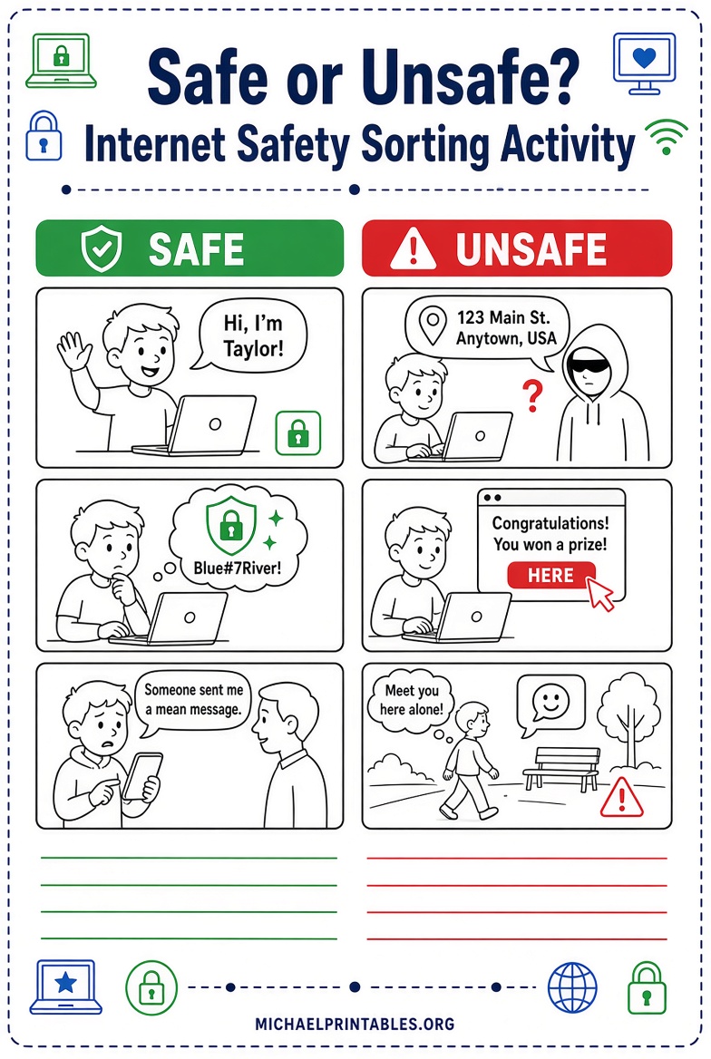 Free Printable Internet Safety Worksheets