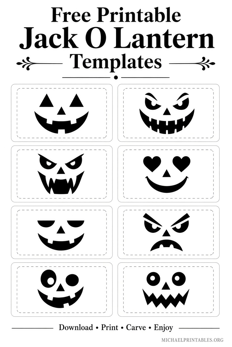 Free Printable Jack O Lantern Templates