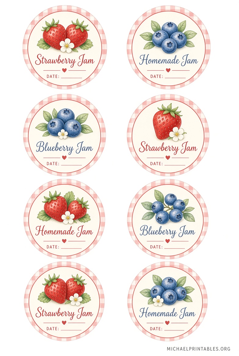 Free Printable Jam Label Templates
