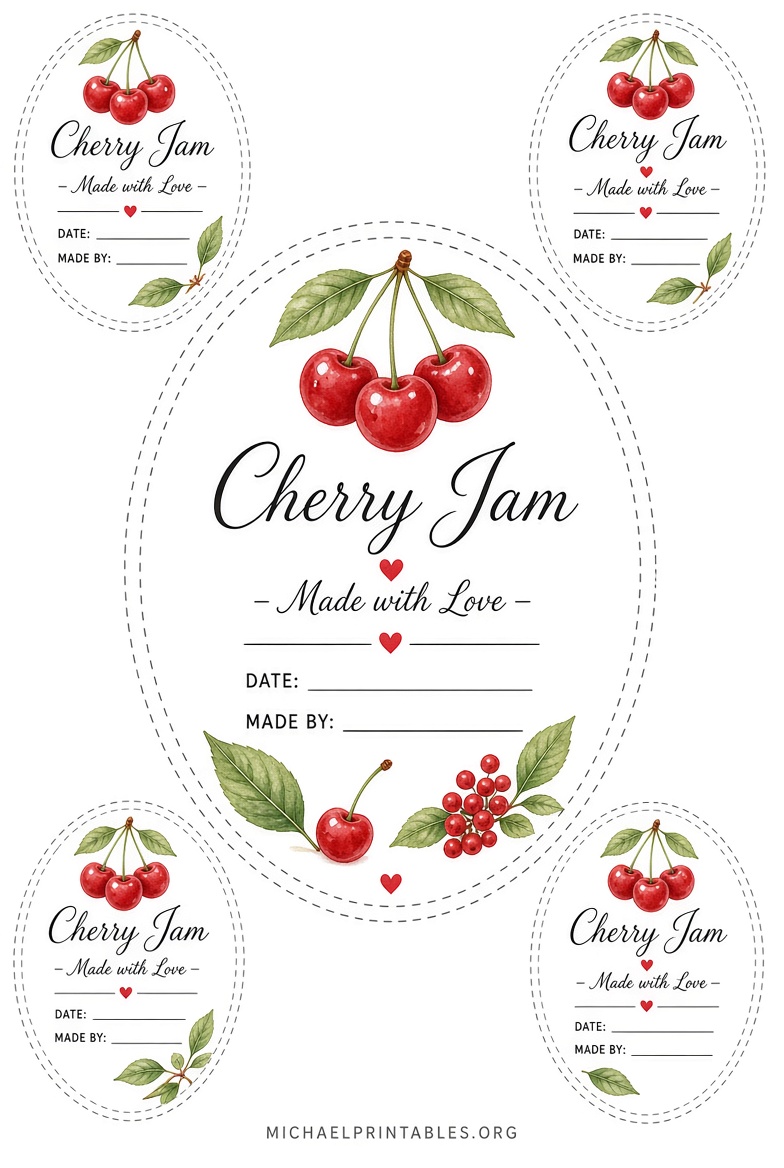 Free Printable Jam Label Templates