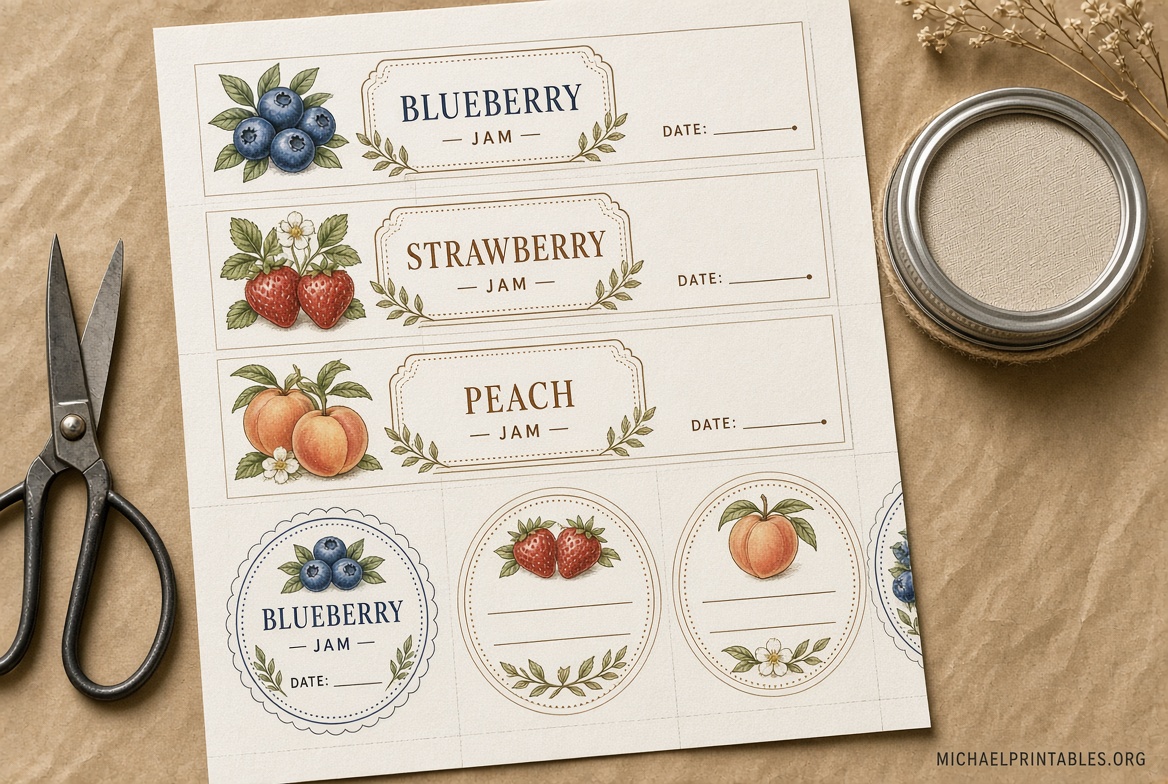 Free Printable Jam Label Templates