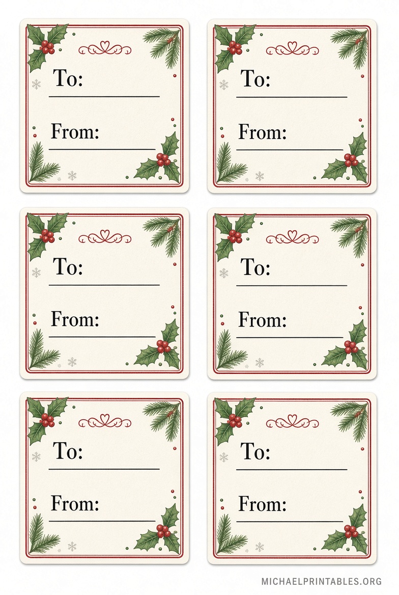 Free Printable Large Christmas Gift Tags