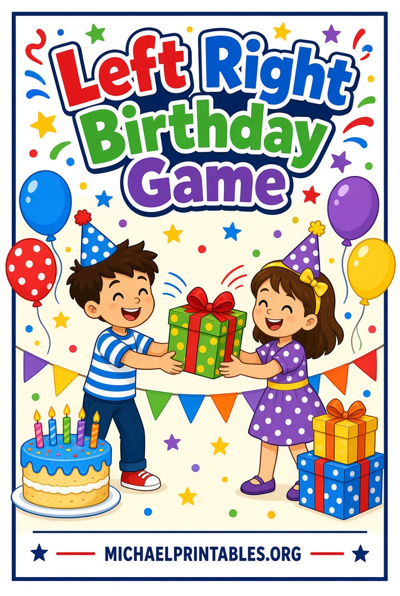 Free Printable Left Right Birthday Game Guide