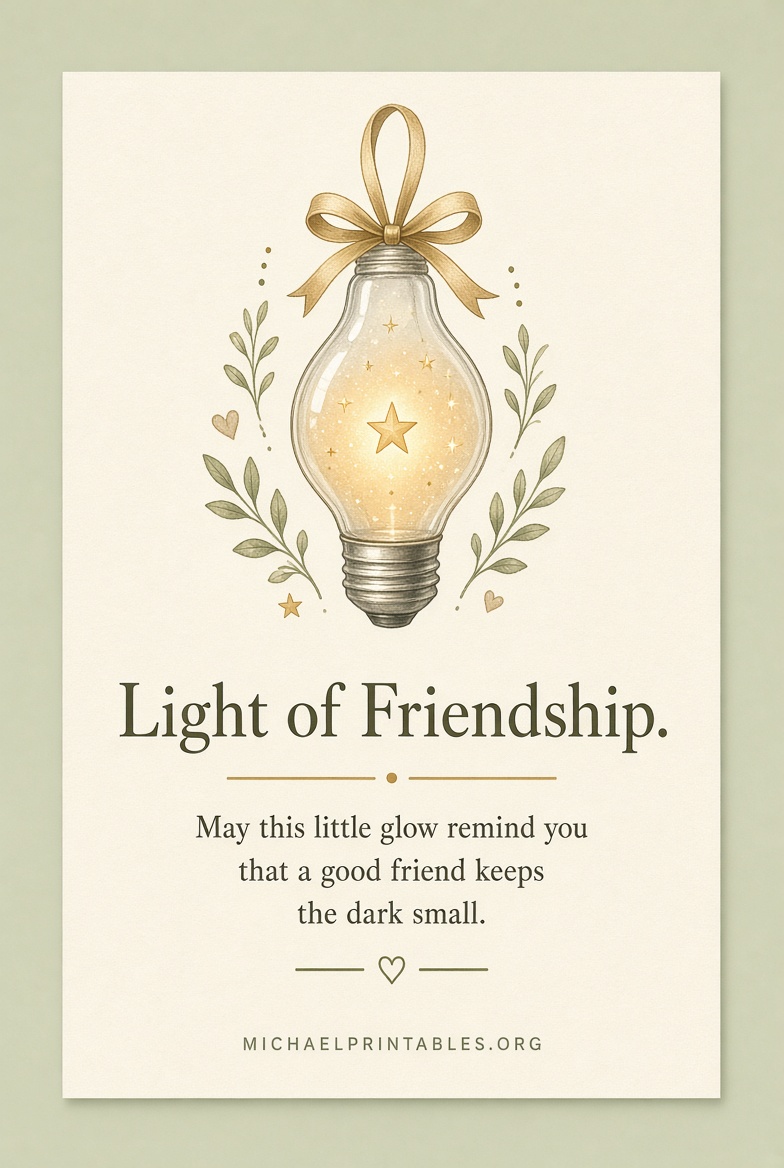 Free Printable Light of Friendship Poem