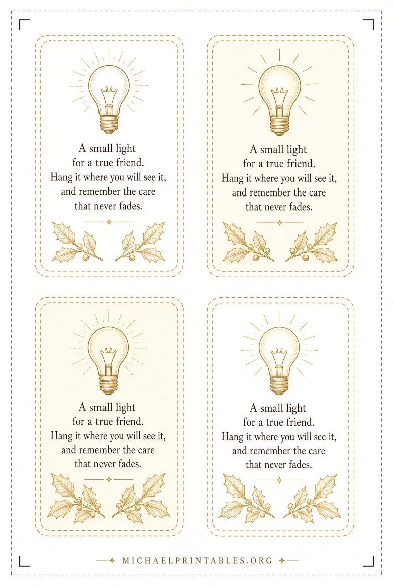 Free Printable Light of Friendship Poem