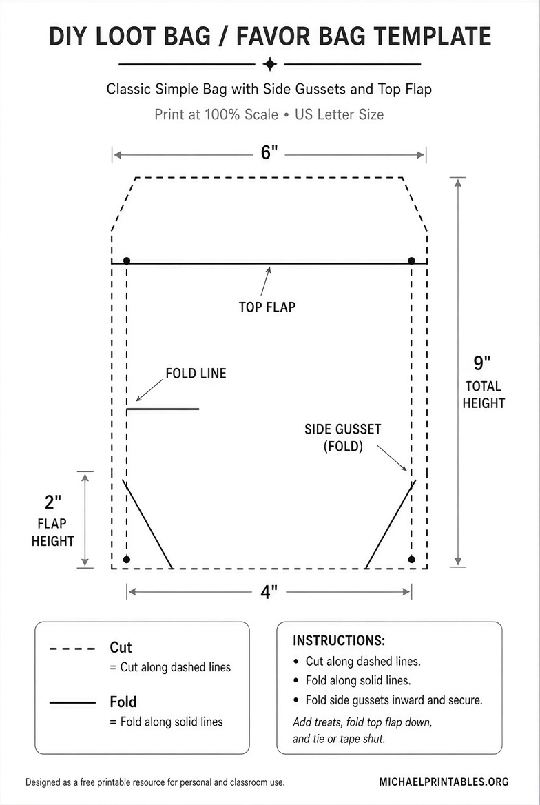 Free Printable Loot Bag Template – Easy DIY Downloads