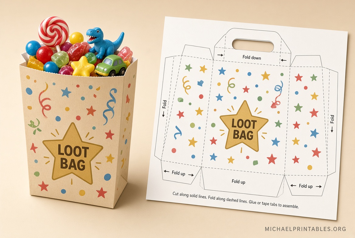 Free Printable Loot Bag Template – Easy DIY Downloads