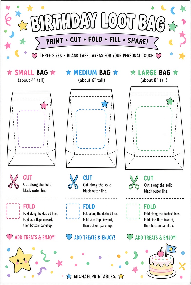 Free Printable Loot Bag Template – Easy DIY Downloads