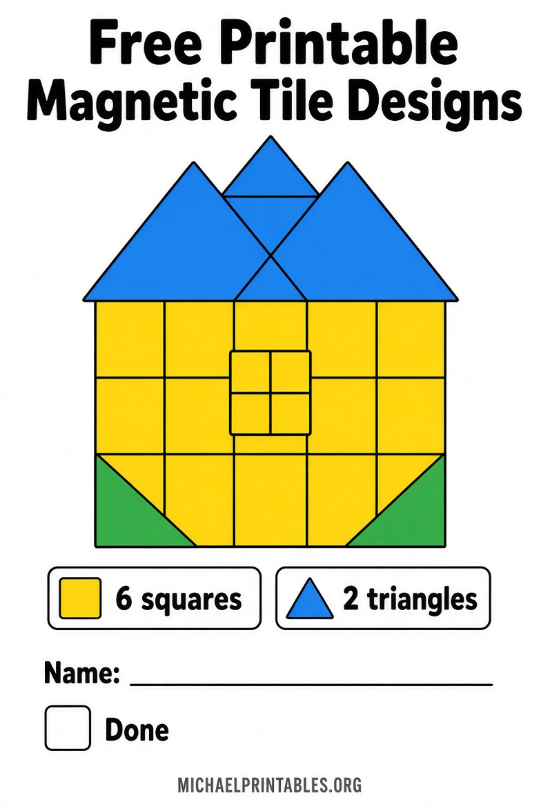 Free Printable Magna Tile Designs for Kids