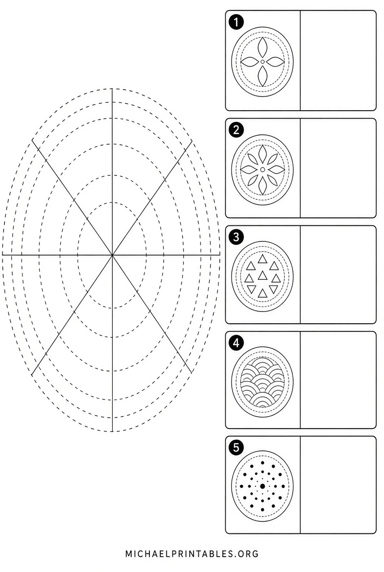 Free Printable Mandala Practice Sheets